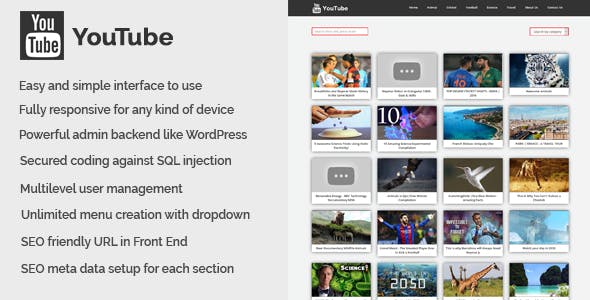 YouTube v1.0.0 - YouTube Video Collection CMS &raquo; Premium Scripts, Plugins &amp; Mobile
