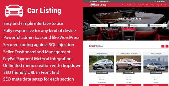 Carlisting v1.2 - Auto and Car Listing Multi-Vendor Directory CMS » Premium Scripts, Plugins & Mobile