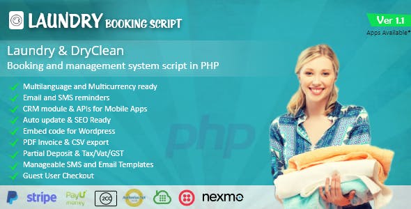 Laundry booking and management script v1.0 » Premium Scripts, Plugins & Mobile