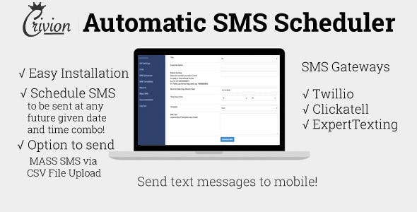PHP Automatic SMS Scheduler v1.3 » Premium Scripts, Plugins & Mobile