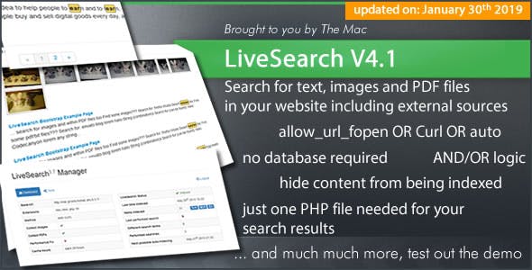 LiveSearch v4.1 - Searchengine for your Website &raquo; Premium Scripts, Plugins &amp; Mobile