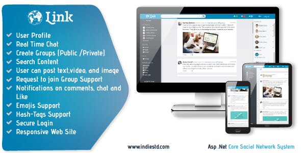 Link .Net Core MVC Social Network System » Premium Scripts, Plugins & Mobile