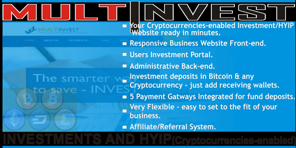 MultInvest - Cryptocurrencies Investment Script » Premium Scripts, Plugins & Mobile