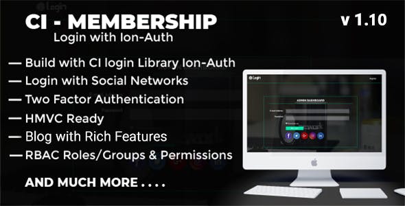 Codeigniter Login with Ion Auth, HMVC, Social Login and User management System v1.10 » Premium Scripts, Plugins & Mobile
