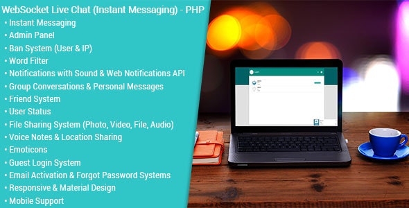 WebSocket Live Chat (Instant Messaging) v2.0.1 - PHP » Premium Scripts, Plugins & Mobile
