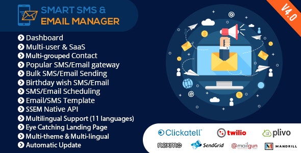 Smart SMS & Email Manager (SSEM) v4.0 » Premium Scripts, Plugins & Mobile