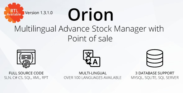 Orion v1.3.1.0 - Multilingual advance stock manager with Point of sale system » Premium Scripts, Plugins & Mobile