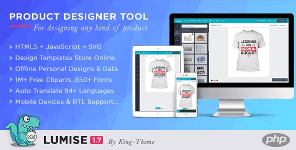 Lumise Product Designer Tool v1.7.3 - PHP Version » Premium Scripts, Plugins & Mobile
