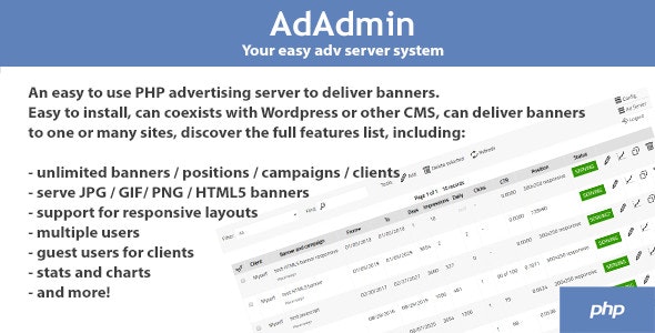 AdAdmin v3.80 - Easy adv server (adversting platform) » Premium Scripts, Plugins & Mobile