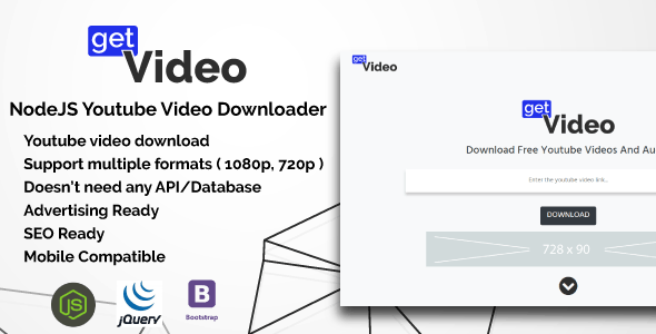 GetVideo v1.0 - NodeJS Youtube Video Downloader » Premium Scripts, Plugins & Mobile