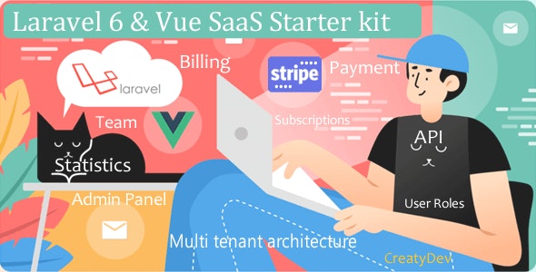 SaaSWeb, Laravel 6 & vue SaaS Starter kit v2.3 » Premium Scripts, Plugins & Mobile