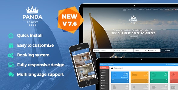 Panda Resort v7.6.1 - CMS for Single Hotel - Booking System » Premium Scripts, Plugins & Mobile
