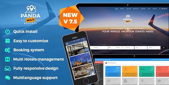 Panda Multi Resorts v7.5.1 - Booking CMS for Multi Hotels » Premium Scripts, Plugins & Mobile