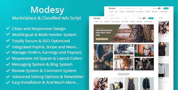 Modesy v1.5.3 - Marketplace & Classified Ads Script - nulled » Premium Scripts, Plugins & Mobile