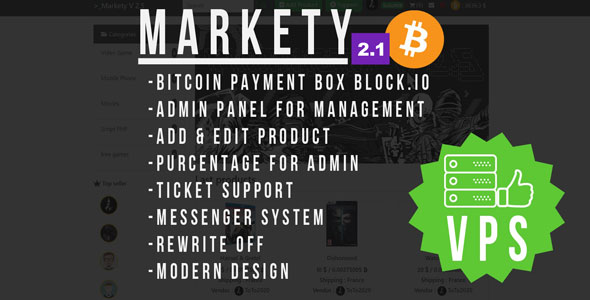 Markety v2.1 - Multi-Vendor Marketplace In Bitcoin PHP &raquo; Premium Scripts, Plugins &amp; Mobile
