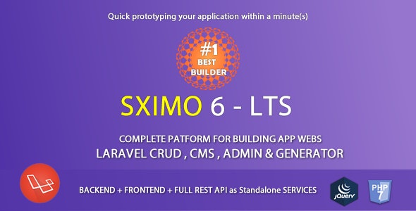 Sximo v6.2 - Laravel Multi Purpose Application - CRUD - CMS » Premium Scripts, Plugins & Mobile