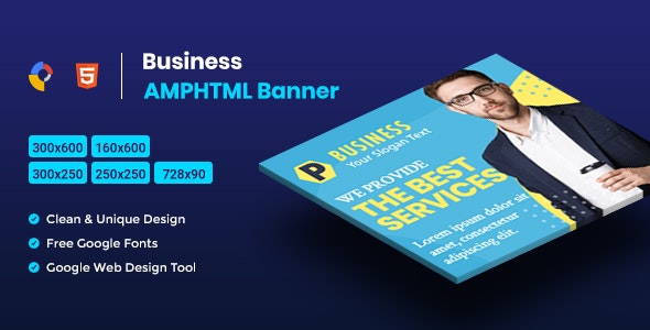 Business AMPHTML Banners Ads Template V04 » Premium Scripts, Plugins & Mobile