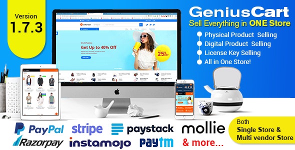 GeniusCart v1.7.3 - Single or Multivendor Ecommerce System - nulled » Premium Scripts, Plugins & Mobile