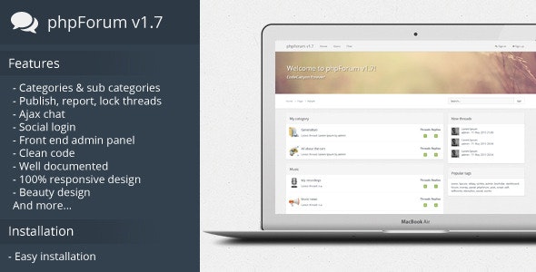 phpForum v1.7 - Social forum script. » Premium Scripts, Plugins & Mobile