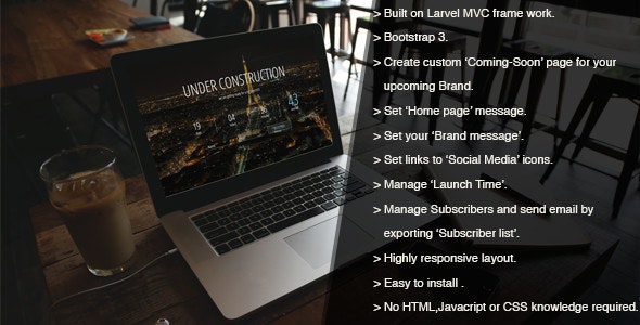 ComingSoon Script v1.0 » Premium Scripts, Plugins & Mobile