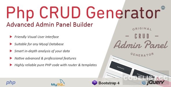 PHP CRUD Generator v1.7.7 - nulled » Premium Scripts, Plugins & Mobile