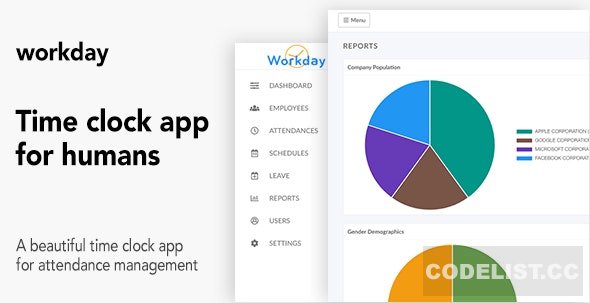 Workday v1.6 - A Time Clock Application For Employees » Premium Scripts, Plugins & Mobile