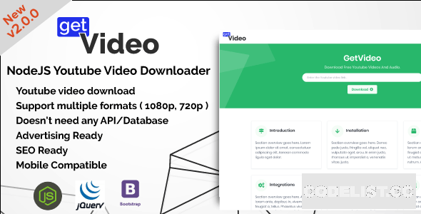 GetVideo v2.0.0 - NodeJS Youtube Video Downloader » Premium Scripts, Plugins & Mobile