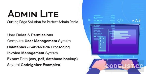 Admin Lite v2.1 - PHP Admin Panel + User Management » Premium Scripts, Plugins & Mobile