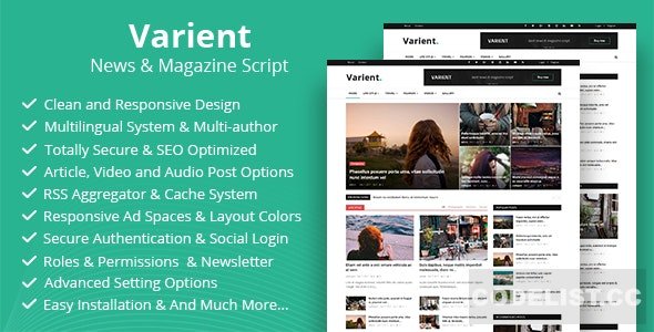 Varient v1.8.1 - News & Magazine Script - nulled » Premium Scripts, Plugins & Mobile