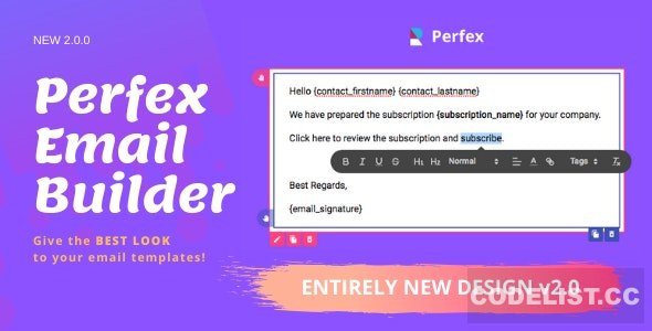 Drag and Drop Perfex CRM Email Builder v2.0.0 &raquo; Premium Scripts, Plugins &amp; Mobile