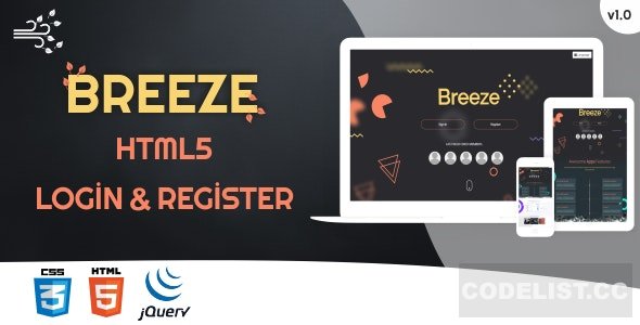 Breeze v1.0 - HTML5 Login and Register Page Template » Premium Scripts, Plugins & Mobile