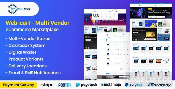 Web-cart v1.0 - Multi Vendor eCommerce Marketplace &raquo; Premium Scripts, Plugins &amp; Mobile