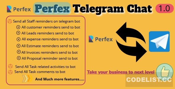 Perfex CRM and TelegramBot Chat Module v1.0 » Premium Scripts, Plugins & Mobile