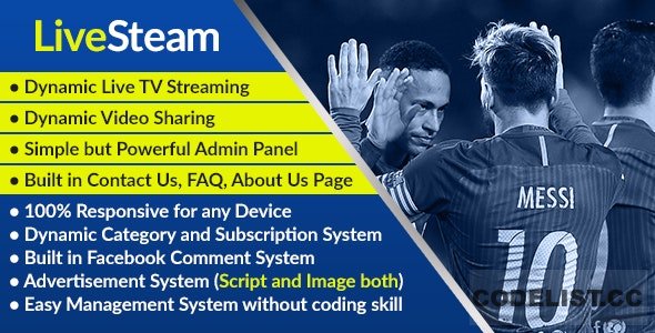 LiveStream v1.0 - Online Video and Live Streaming Management System » Premium Scripts, Plugins & Mobile