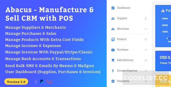 Abacus v3.0 - Manufacture & Sale CRM with POS » Premium Scripts, Plugins & Mobile
