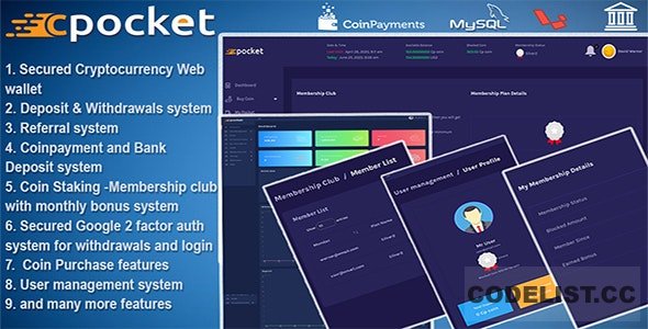Cpocket v1.2 - Cryptocurrency Wallet » Premium Scripts, Plugins & Mobile