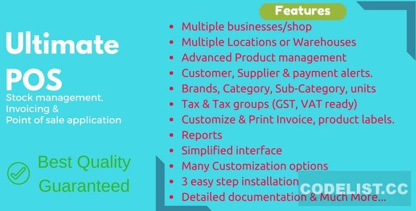 Ultimate POS v3.4 - Best Advanced Stock Management, Point of Sale & Invoicing application - nulled » Premium Scripts, Plugins & Mobile
