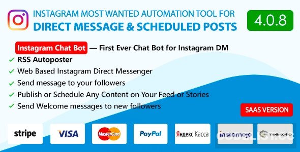 DM Pilot v4.0.8 - Instagram Chat Bot, Web Direct Messenger & Scheduled Posts - nulled » Premium Scripts, Plugins & Mobile