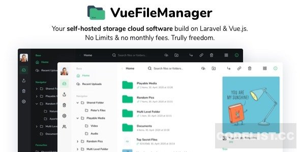 Vue File Manager with Laravel v1.6.3 - Your Private Cloud » Premium Scripts, Plugins & Mobile