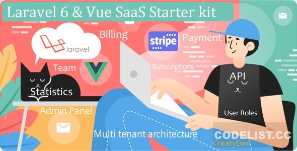 SaaSWeb, Laravel 6 & vue SaaS Starter kit v2.3 » Premium Scripts, Plugins & Mobile