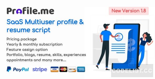 Profile.me v1.8 - Saas Multiuser Profile & Resume Script » Premium Scripts, Plugins & Mobile