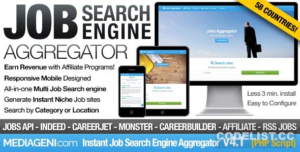 Instant Job Search Engine Aggregator v4.1 » Premium Scripts, Plugins & Mobile