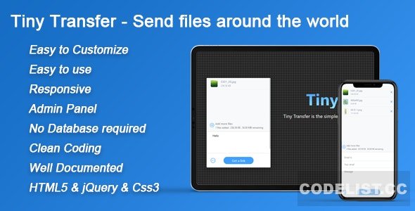 TinyTransfer v1.1.6 - Send files around the world » Premium Scripts, Plugins & Mobile