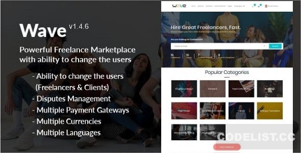 Wave v1.7.7 - Powerful Freelance Marketplace System with ability to change the Users &raquo; Premium Scripts, Plugins &amp; Mobile