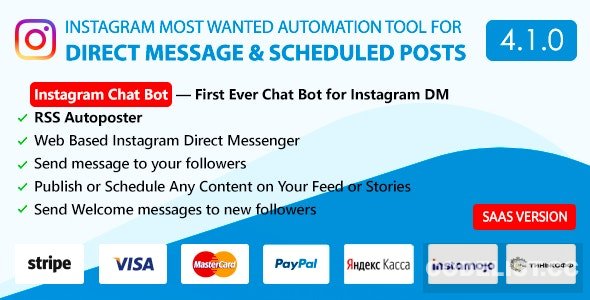 DM Pilot v4.1.0 - Instagram Chat Bot, Web Direct Messenger & Scheduled Posts - nulled » Premium Scripts, Plugins & Mobile