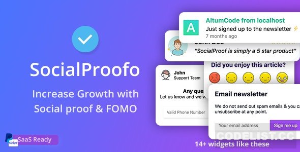 SocialProofo v1.8.1 - 14+ Social Proof & FOMO Notifications for Growth (SaaS Ready) - nulled &raquo; Premium Scripts, Plugins &amp; Mobile