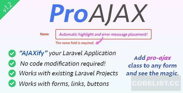 ProAjax v1.3 - Automatically Ajaxify Your Laravel Application » Premium Scripts, Plugins & Mobile