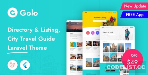 Golo v1.1.6.1 - Directory & Listing, City Travel Guide Laravel Theme » Premium Scripts, Plugins & Mobile