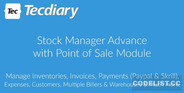 Stock Manager Advance with Point of Sale Module v3.4.52 » Premium Scripts, Plugins & Mobile