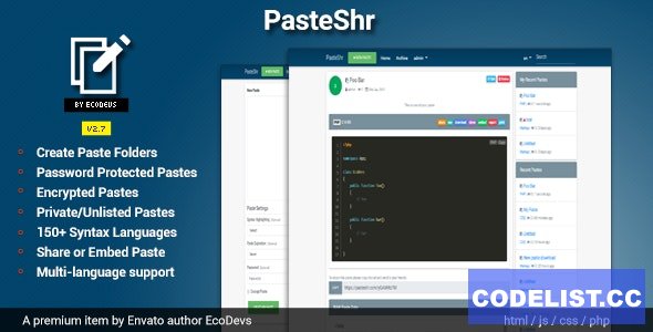 PasteShr v2.7 - Text Hosting & Sharing Script - nulled » Premium Scripts, Plugins & Mobile